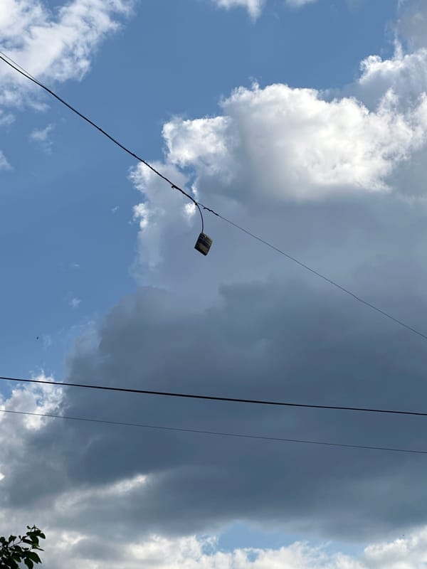 Industrial cranes, stormy skies, and a few garden detours
