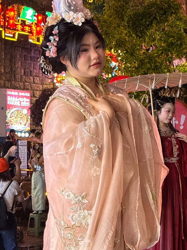 Traditional Chinese costume photography session draws crowds in Chongqing