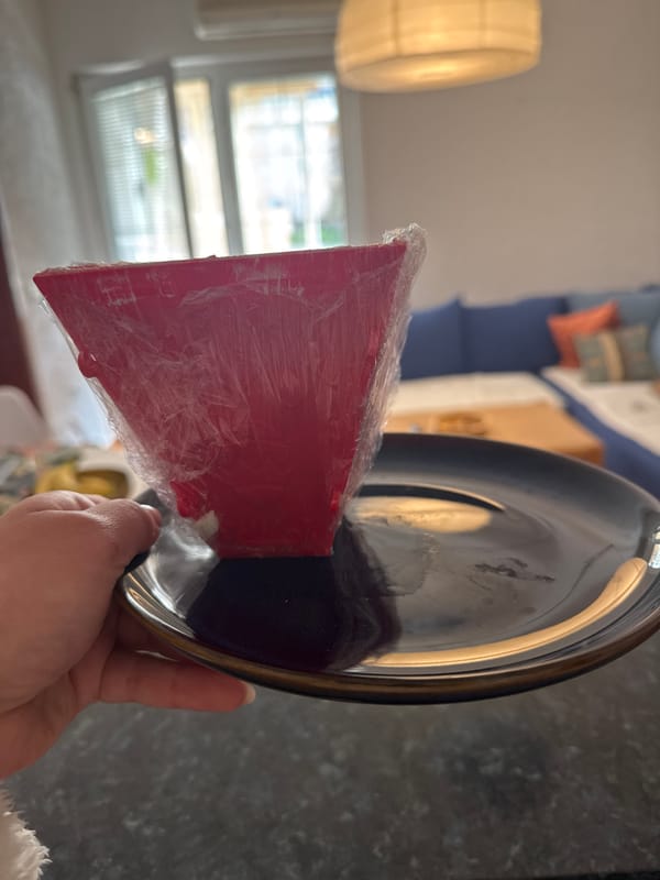 Morning food preparation and mysterious text observed in Montenegro
