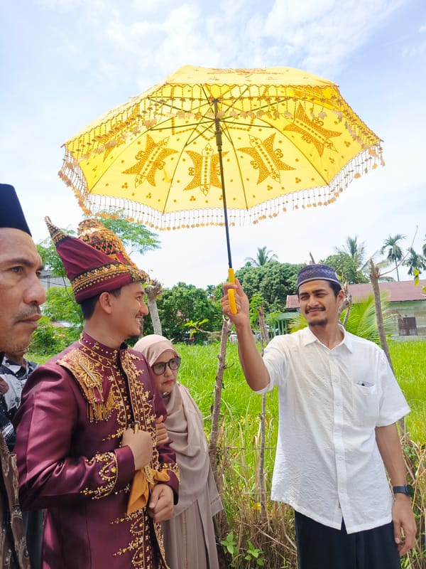 Traditional Indonesian wedding ceremony celebrated in Meuliek village