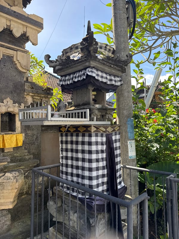 Morning scenes captured around Kuta Selatan shrine and grounds