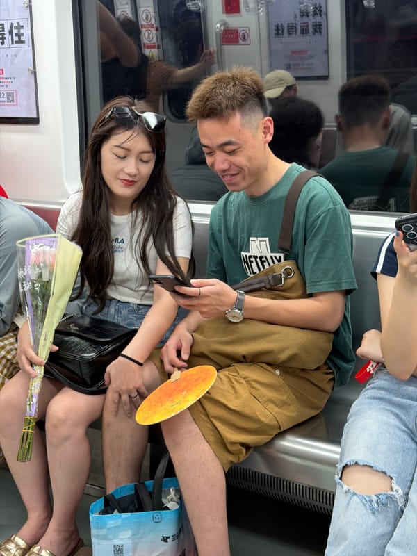 Chongqing subway riders on a quiet morning commute