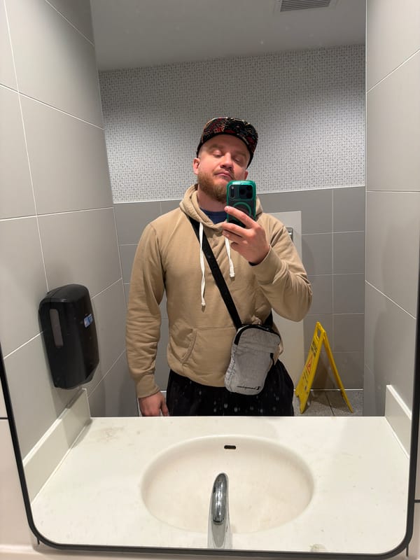 Late-night restroom selfies captured in Chicago