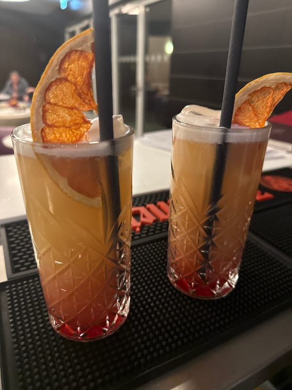 Cocktails served at Munich bar Friday evening