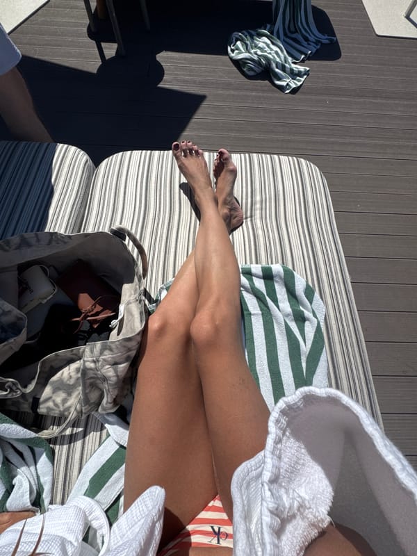 Sunny deck lounging in Tbilisi, Georgia