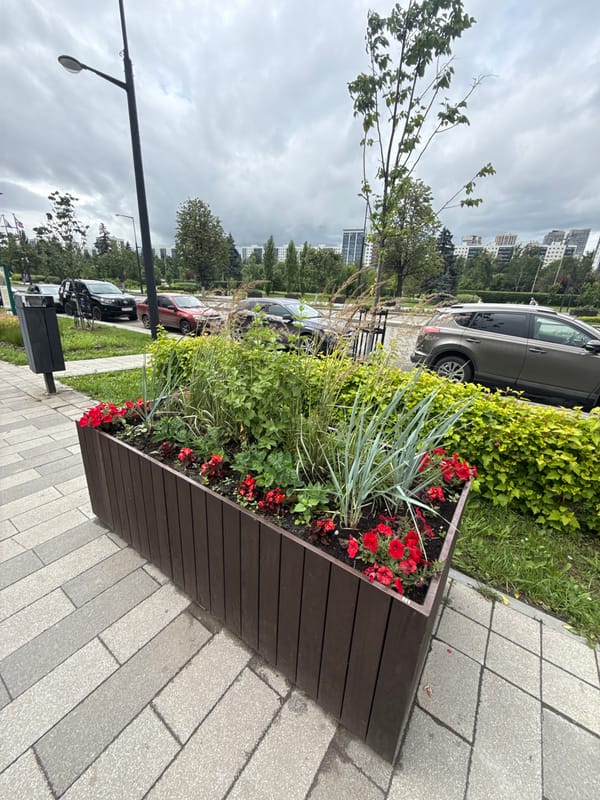 Street-level tour of central Perm on an overcast summer morning