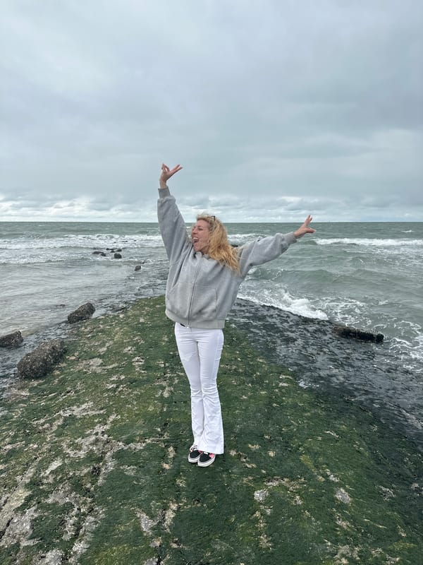 Hanging out on the Belgian coast on a cloudy afternoon