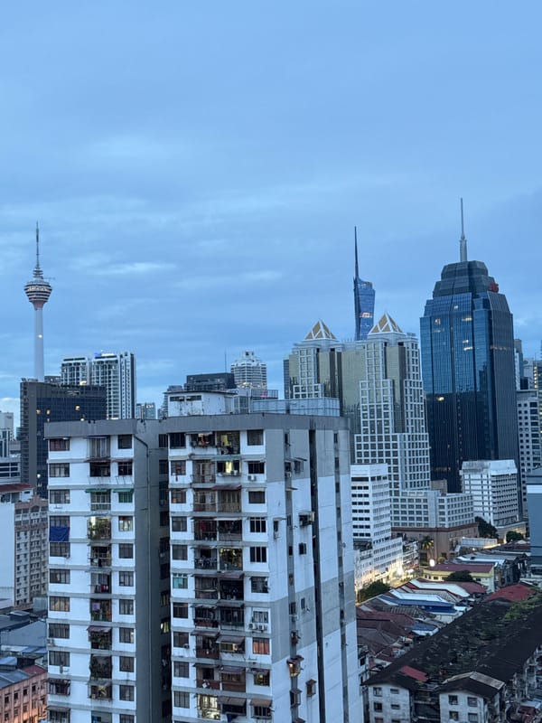Kuala Lumpur skyline at twilight, KL Tower in view