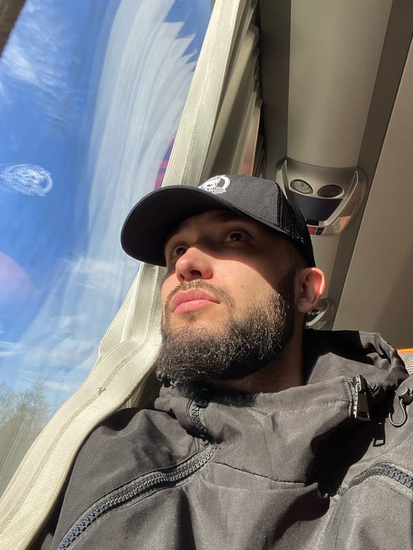 Train passenger takes selfie near Koskolovo, Russia