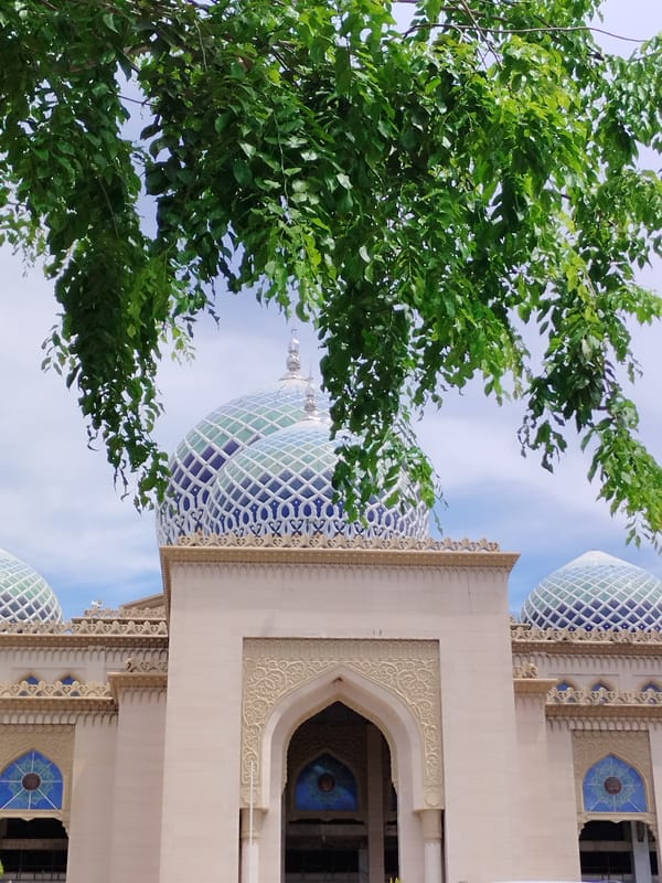 Grand mosque photographed in Lhokseumawe, Indonesia morning hours