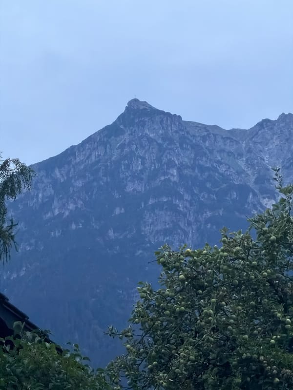 Alpine peaks and street-level details in Garmisch-Partenkirchen