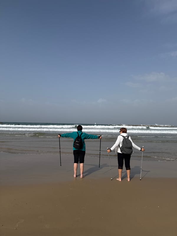 Morning beach activity observed along Tel Aviv Mediterranean coast