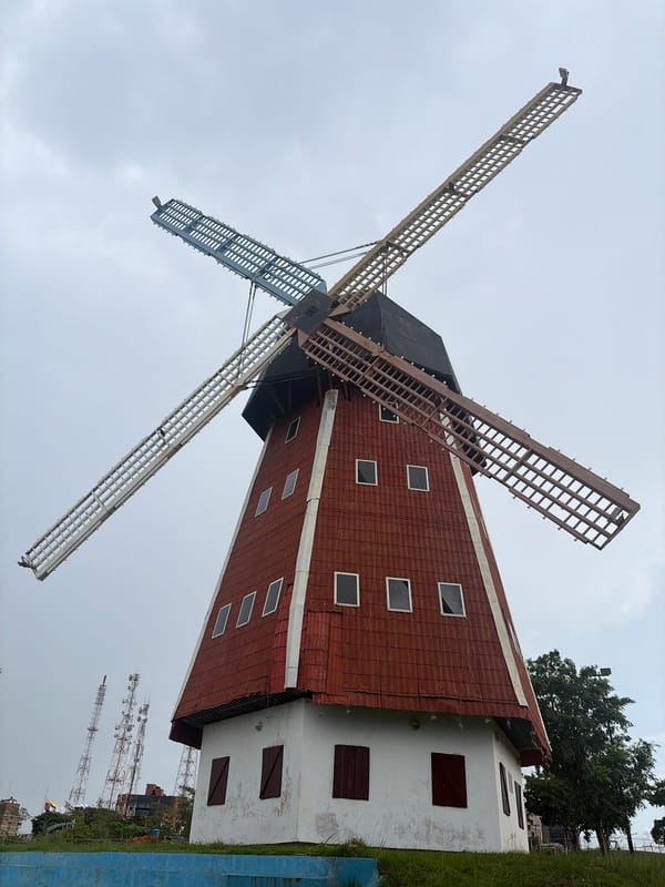 Dutch-style windmill in a Ciudad Guayana park