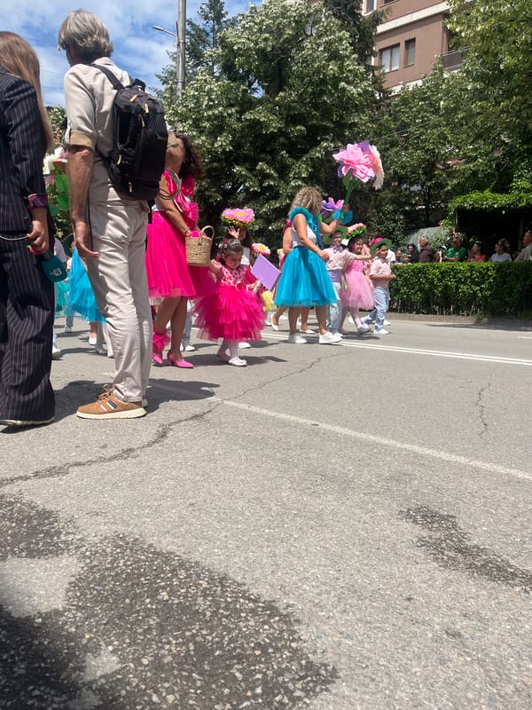 Traditional Bulgarian cultural parade draws diverse participants across city streets