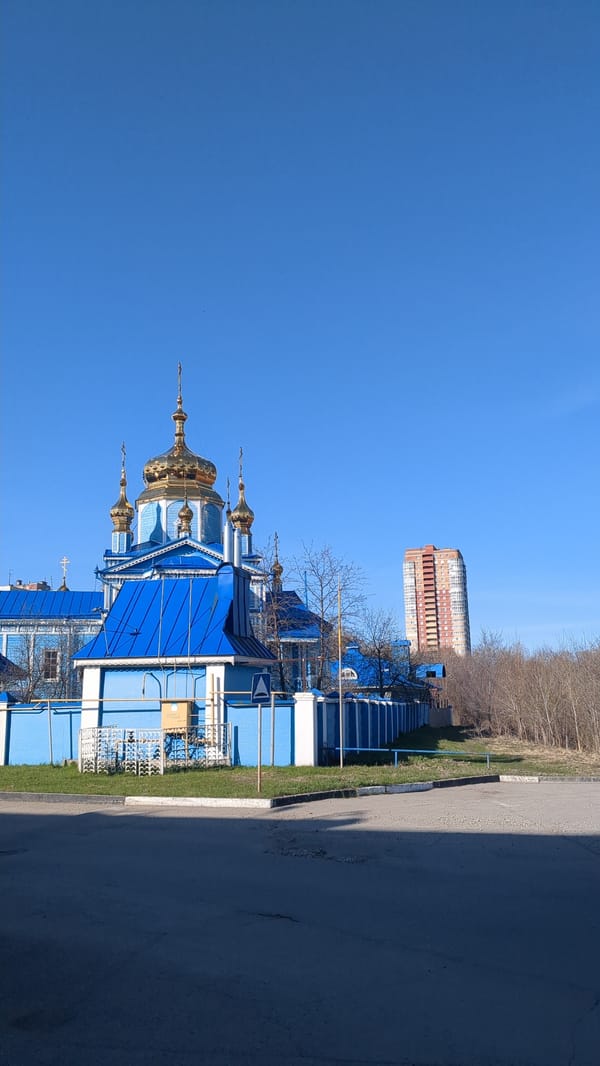 Spring day documentation of Ulyanovsk infrastructure and Orthodox churches