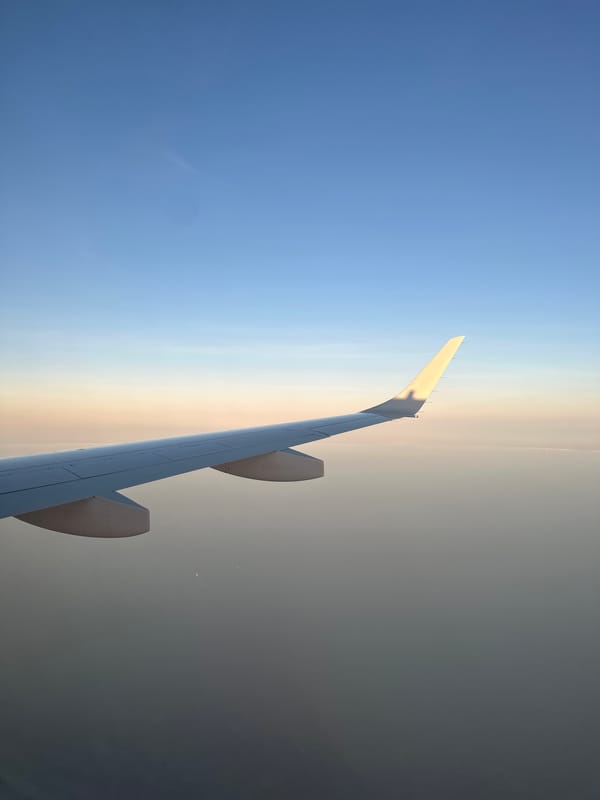 Passenger captures airplane wing view over Boismont, France