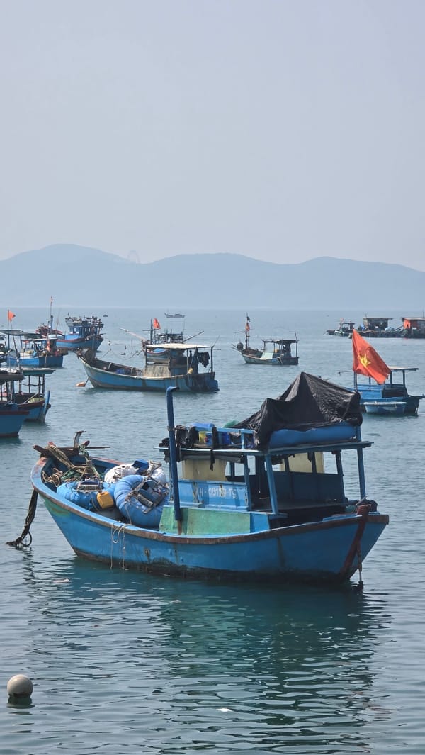 Morning harbor life and urban scenes in Bắc Nha Trang