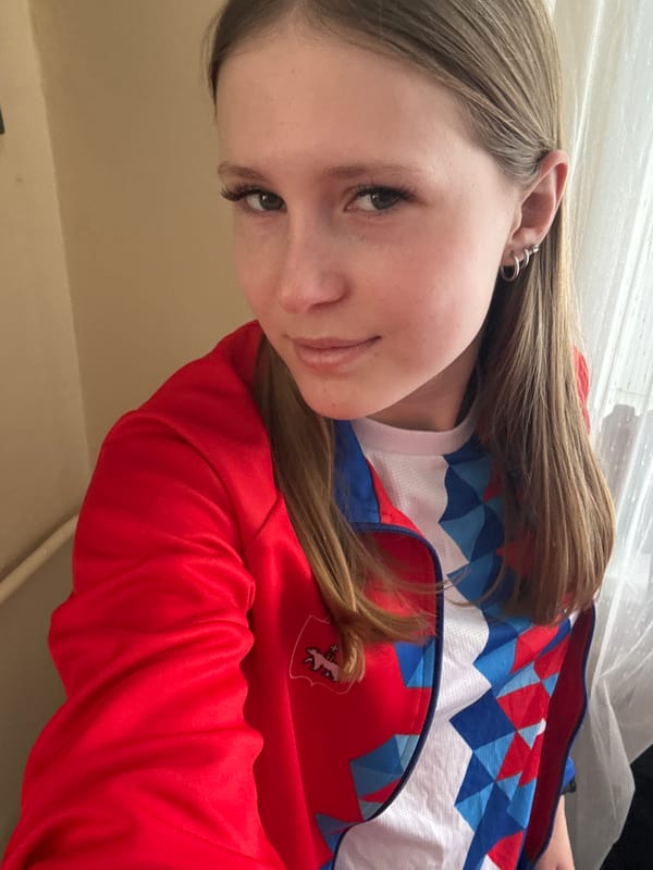 Portrait of young woman photographed in Berezniki, Russia