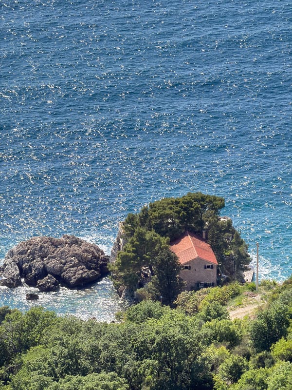 Daytime coastal scenes documented along Montenegro's Adriatic shore