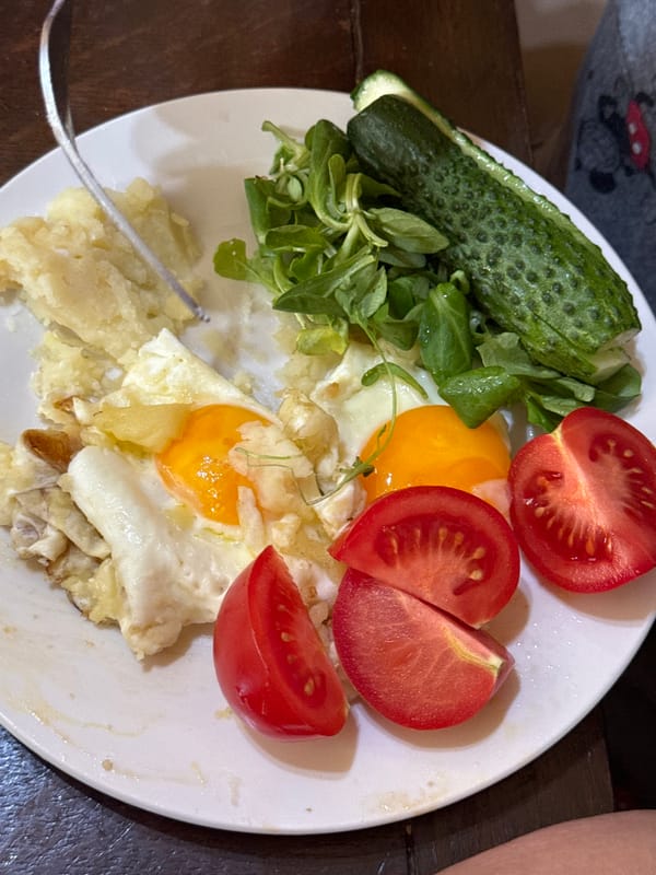 Fried egg breakfast with sides, Waterford, Ireland