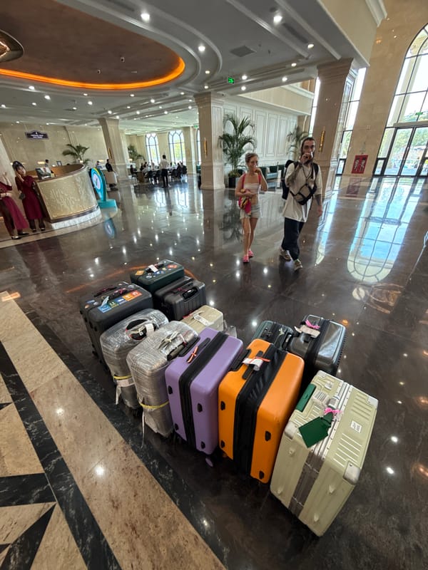 Early morning hotel lobby scenes captured in Nha Trang