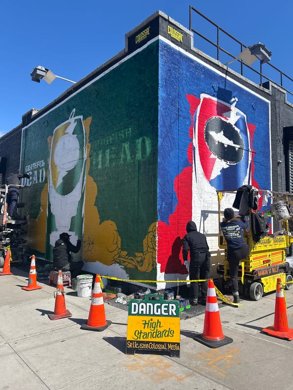 Grateful Dead mural in progress spotted in NYC