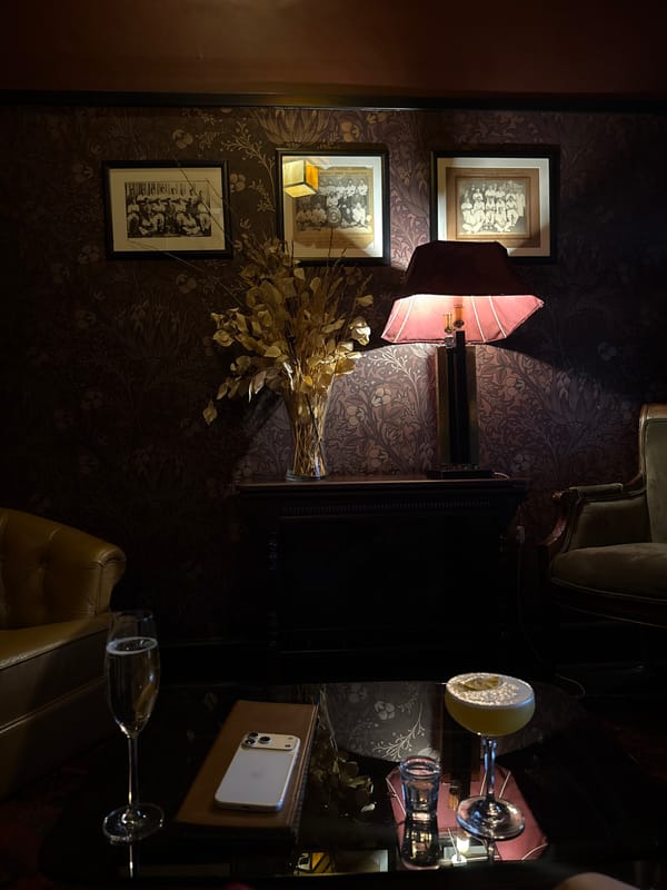 Cape Town bar interior documented with vintage décor, cocktails