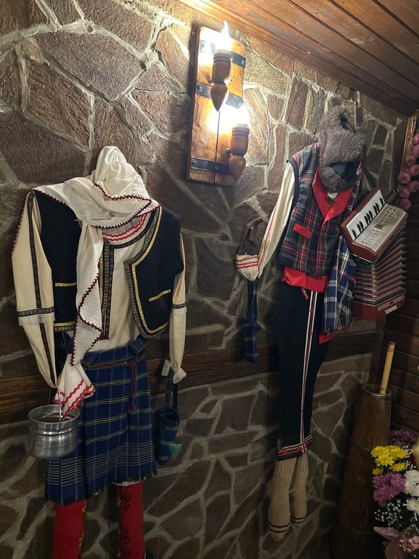 Traditional Bulgarian folk display observed in Berkovitsa building