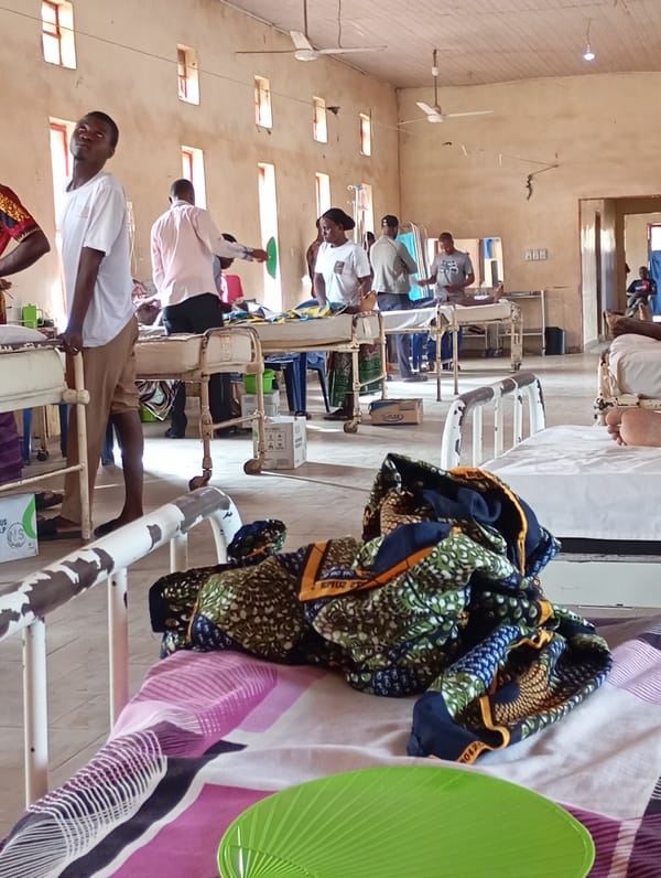 Hospital ward treating multiple patients in Shendam, Nigeria