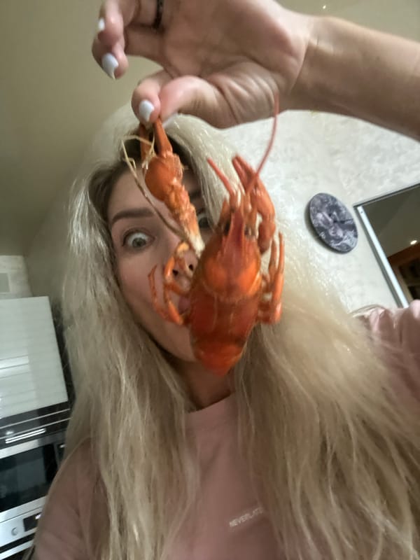 Crawfish dinner at home in Armavir, Russia