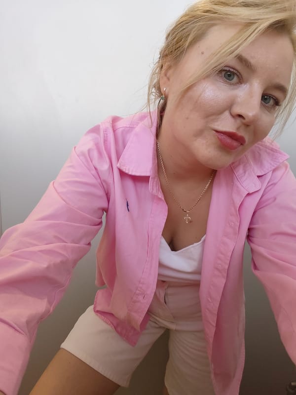 Woman takes morning selfie in Izhevsk, Russia