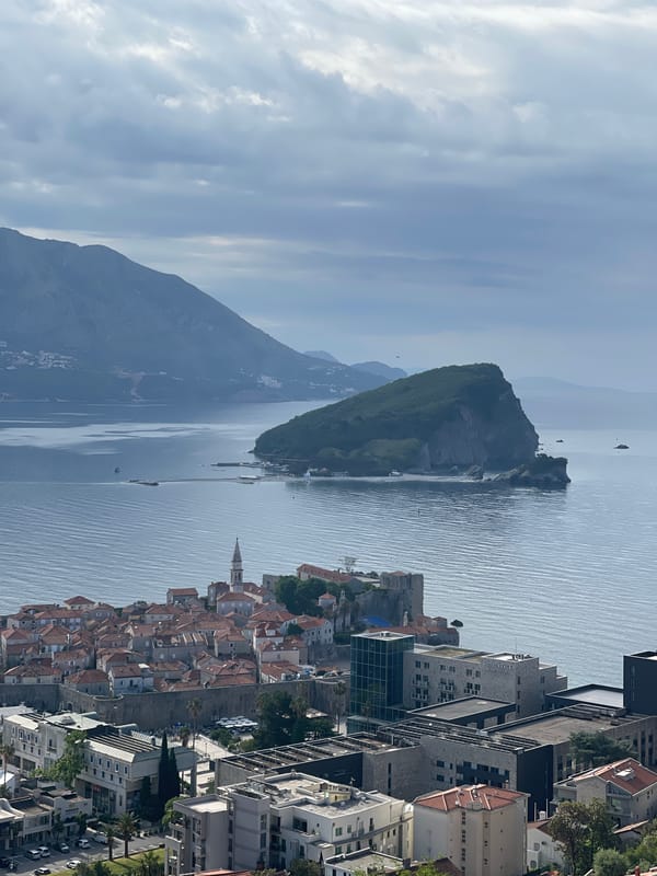 Morning coastal views captured in Budva, Montenegro
