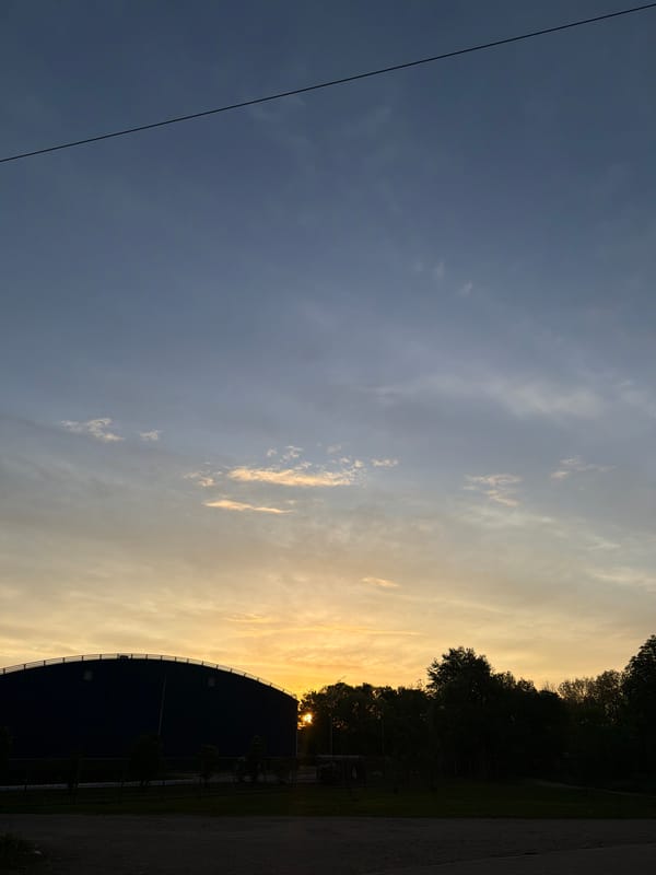 Sunset documented across Birobidzhan, Russia in four photographs