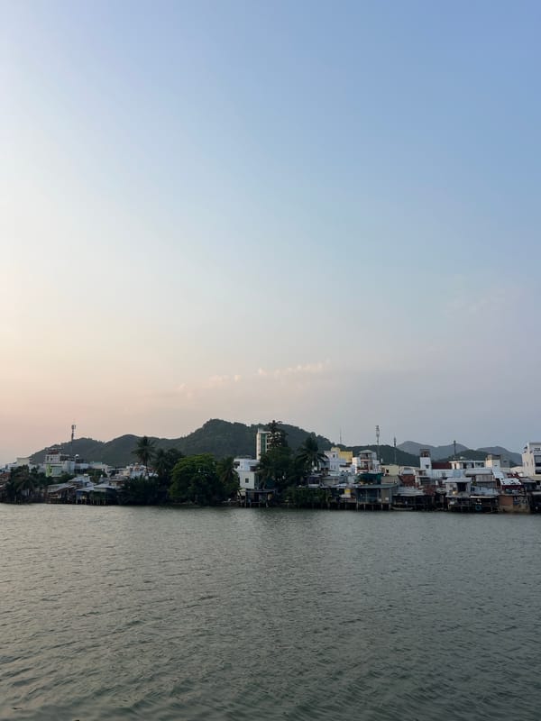Sunset moments captured across Nha Trang waterfront during evening