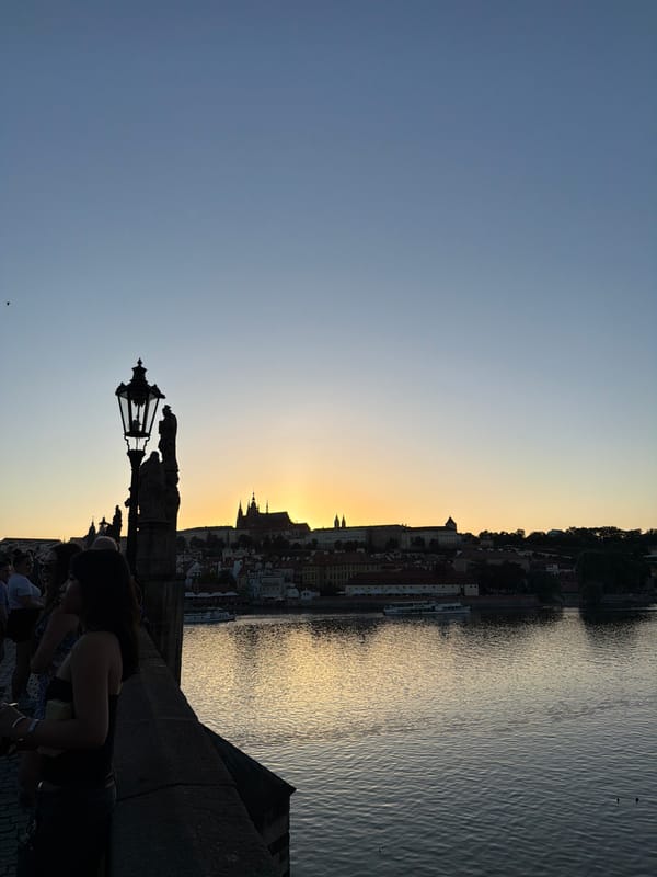 Prague's Old Town Bridge Tower photographed from multiple angles