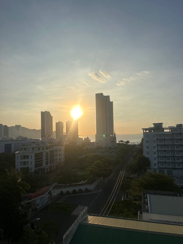Sunrise documented over Bac Nha Trang Ward cityscape