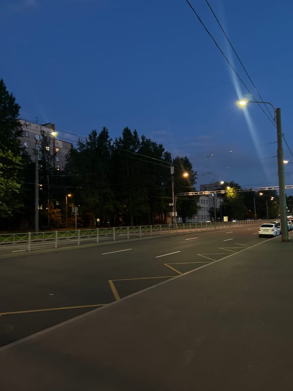 Urban twilight scenes documented during evening hours