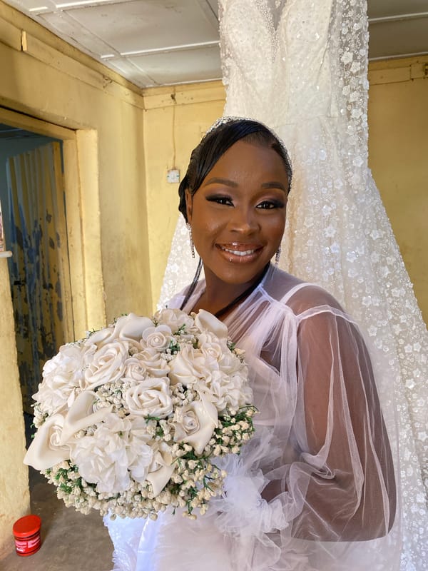 Bride prepares for wedding ceremony in Vom, Nigeria
