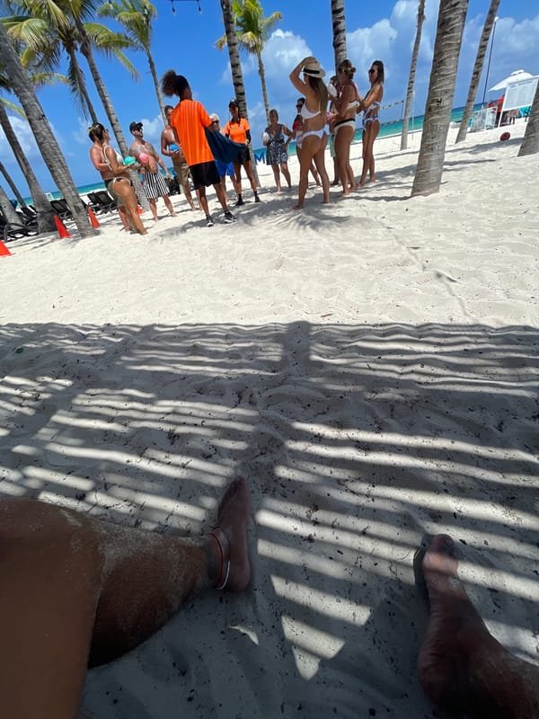 Beach recreation activities observed at Playa del Carmen resort