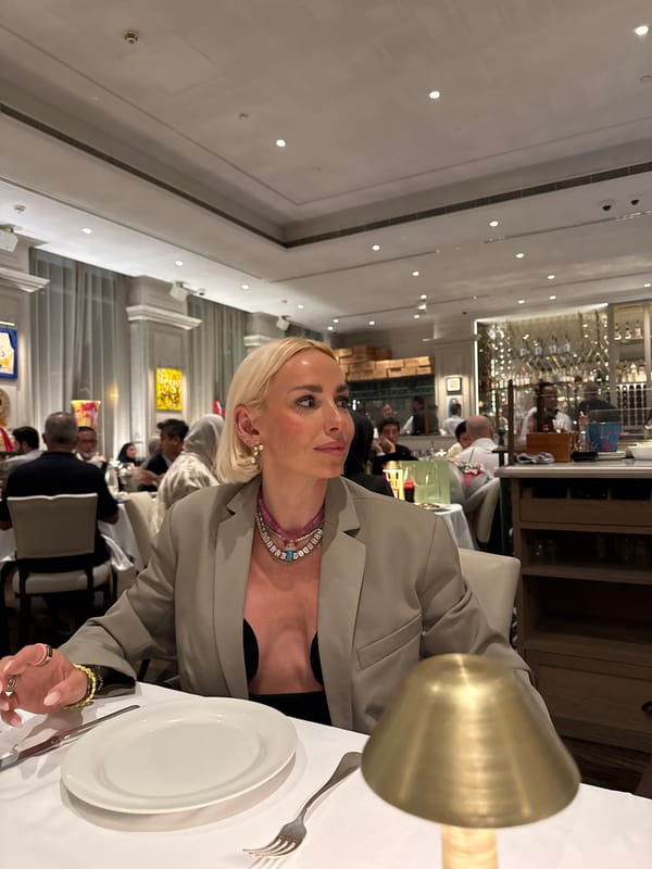 Dining experience documented at Dubai restaurant or cafe
