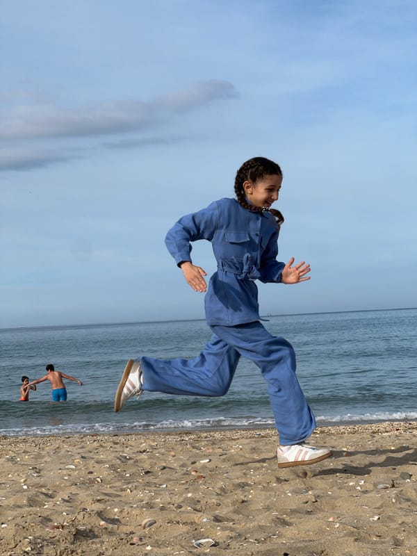 Typical beach day captured in M'Diq, Morocco with levitation anomaly