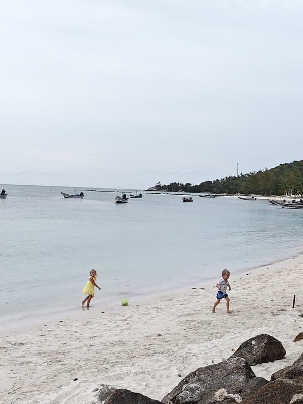 Overcast morning along Ko Pha-ngan's quiet shoreline