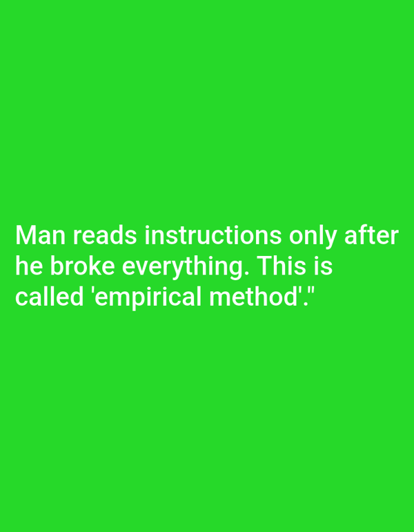 Dry humor slides with bold colors and deadpan punchlines
