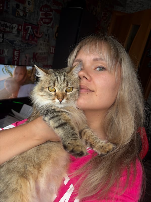 Cats, selfies, and raspberries on a summer afternoon in Chaikovsky