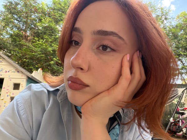 Young woman documents afternoon selfies and grilling in Strasbourg