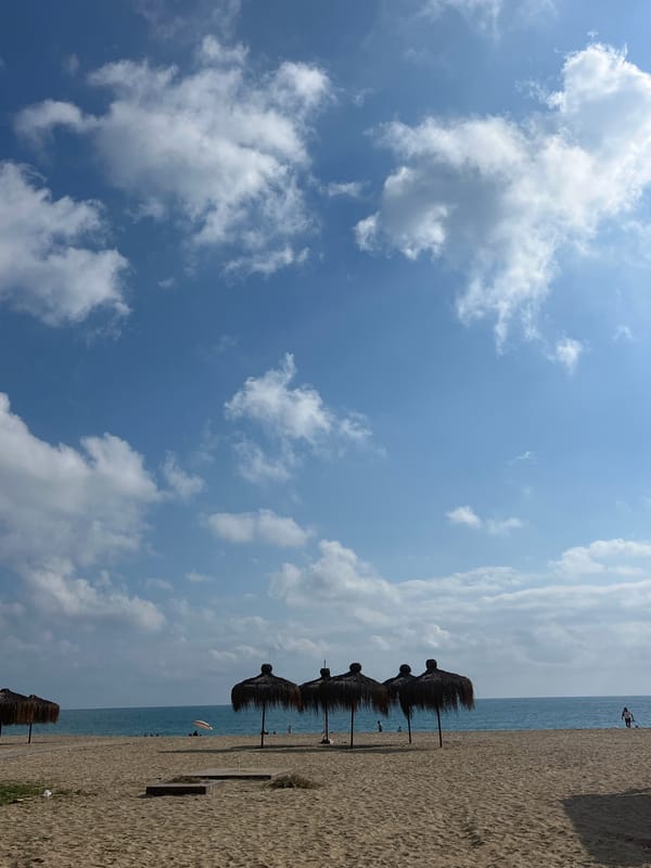 Typical beach day captured at Alanya Turkey coastline