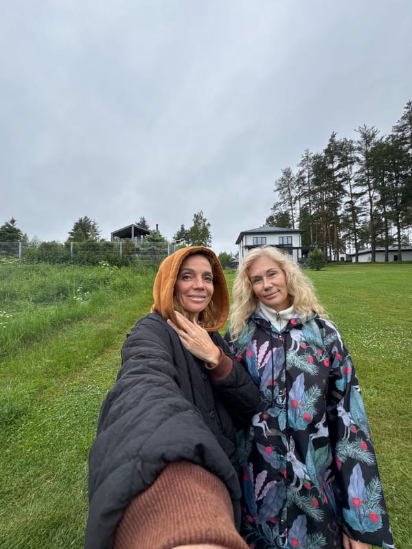 Modern lakeside homes and wildflowers in Mars, Russia