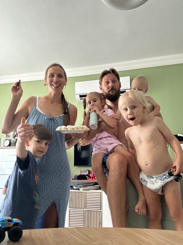 Banana dessert and family time in Fethiye