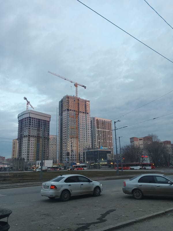 Early morning urban documentation across Perm, Russia streets