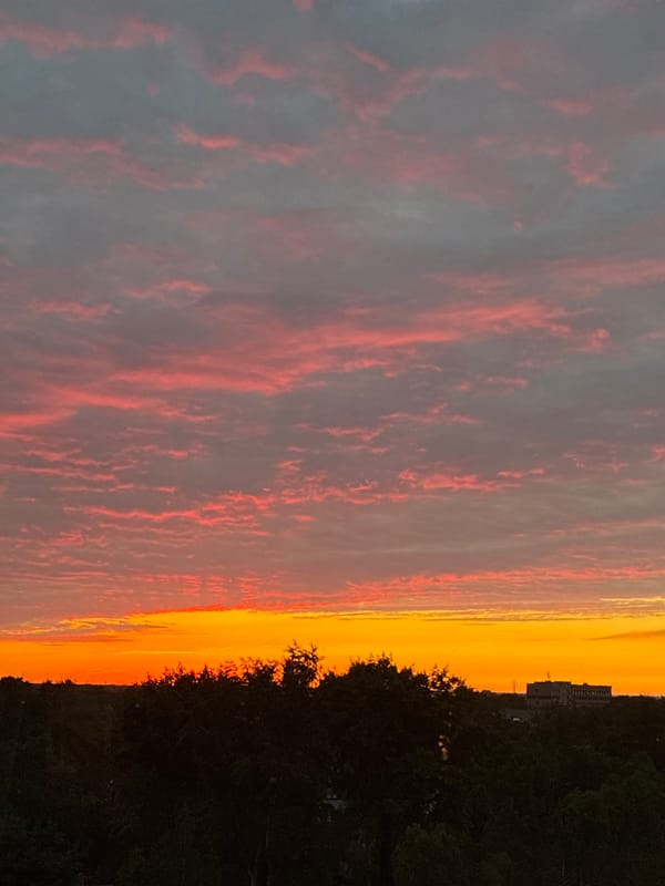 Witness captures twilight sky and windowsill figurines over 25 minutes